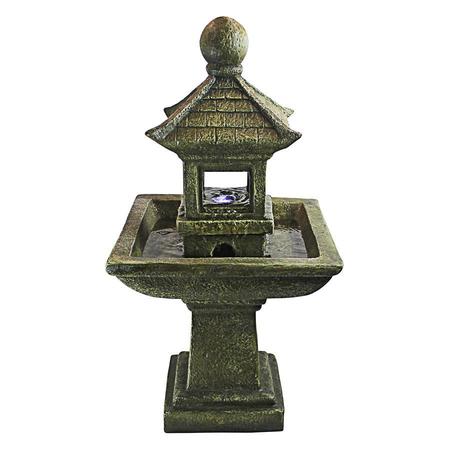 Design Toscano Sacred Space Pagoda Illuminated Garden Fountain QN1509